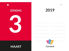 Dagkalender A5, scheurkalender, voorbeeld week-end aanduiding 2019