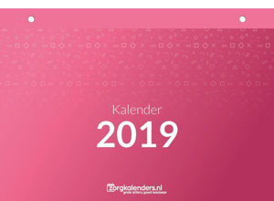 Dagkalender A4, scheurkalender, voorbeeld voorzijde 2019