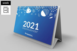 Afbeelding van Bureau weekkalender A4 liggend (2021)